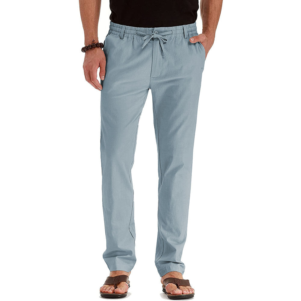 Pavelin - Black linen comfort trousers