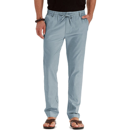 Pavelin - Black linen comfort trousers
