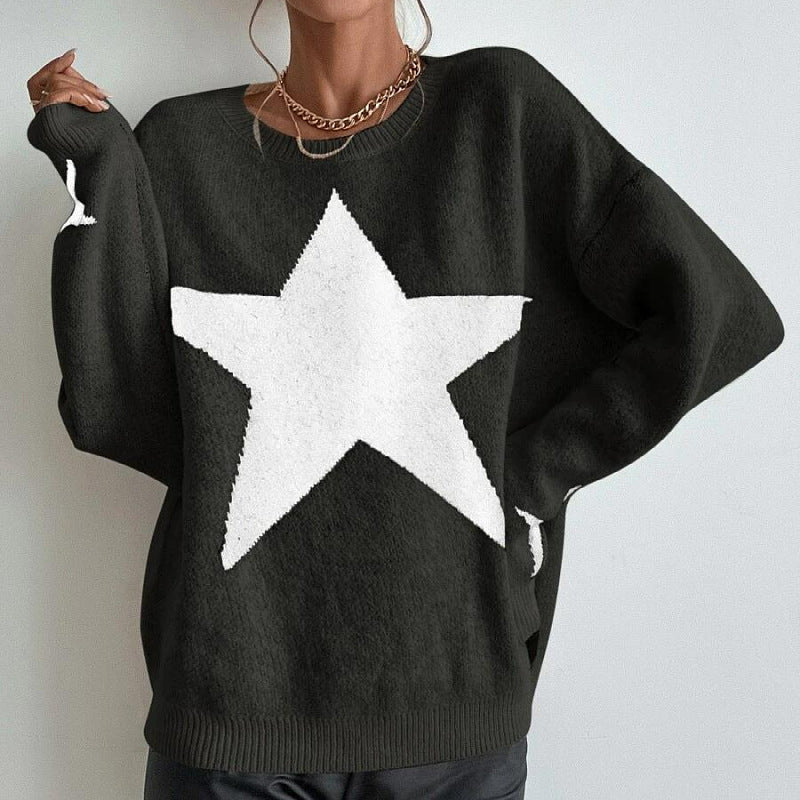 Freja - Knitted Sweater with Statement Detail