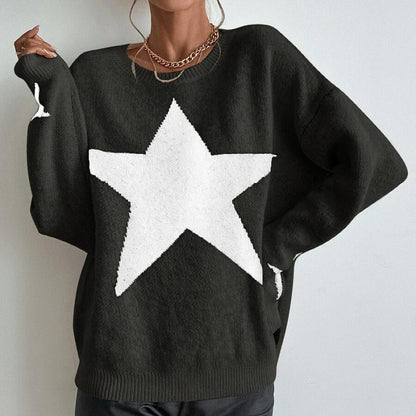 Freja - Knitted Sweater with Statement Detail
