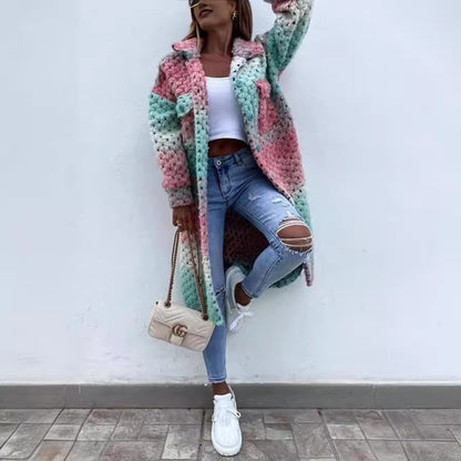 Nova – Colourful knitted statement coat