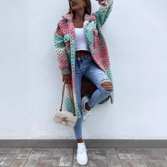 Nova – Colourful knitted statement coat