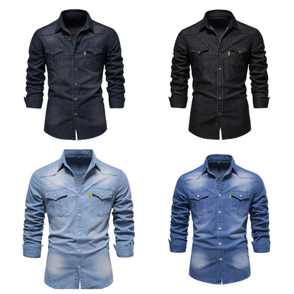 Levi - Black denim shirt with a tough style