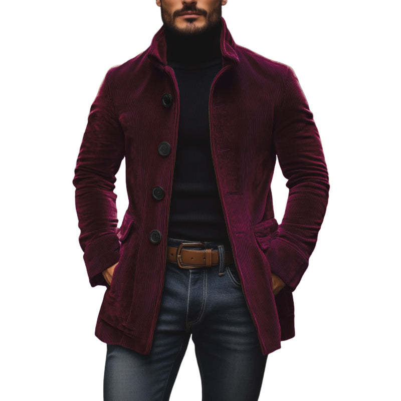 Viggo - Men's Corduroy Stand-Up Collar Jacket