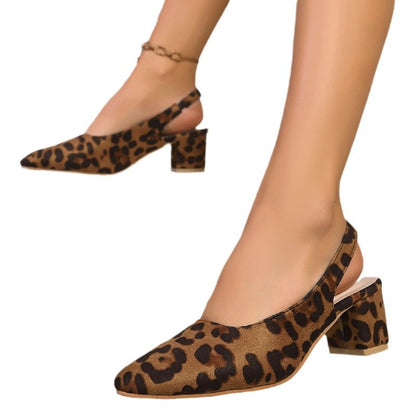 Wenja - Slingback heel with leopard print