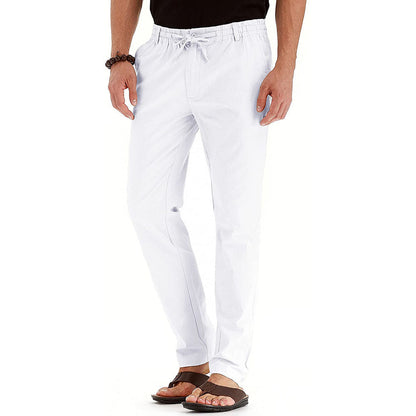 Pavelin - Black linen comfort trousers