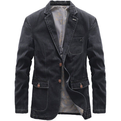 Ivar - Herrblazerjacka med denimlook