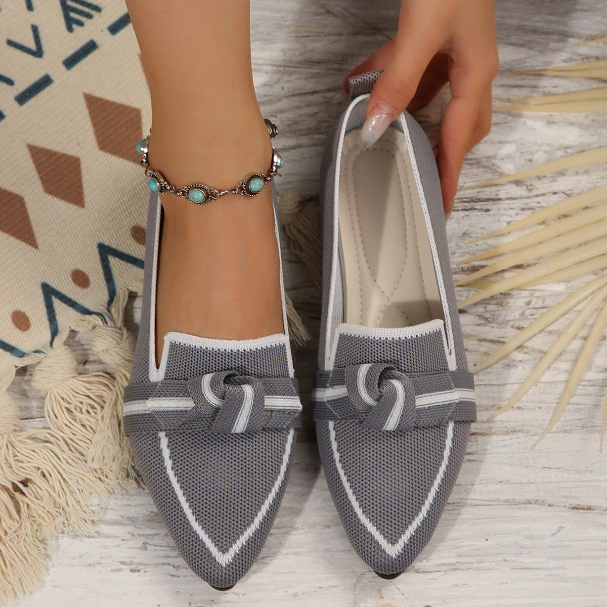 Viona – loafers med knutdetalj