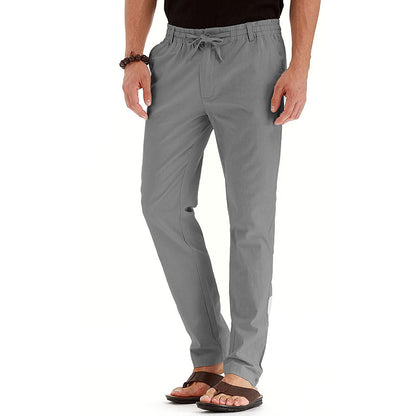 Pavelin - Black linen comfort trousers