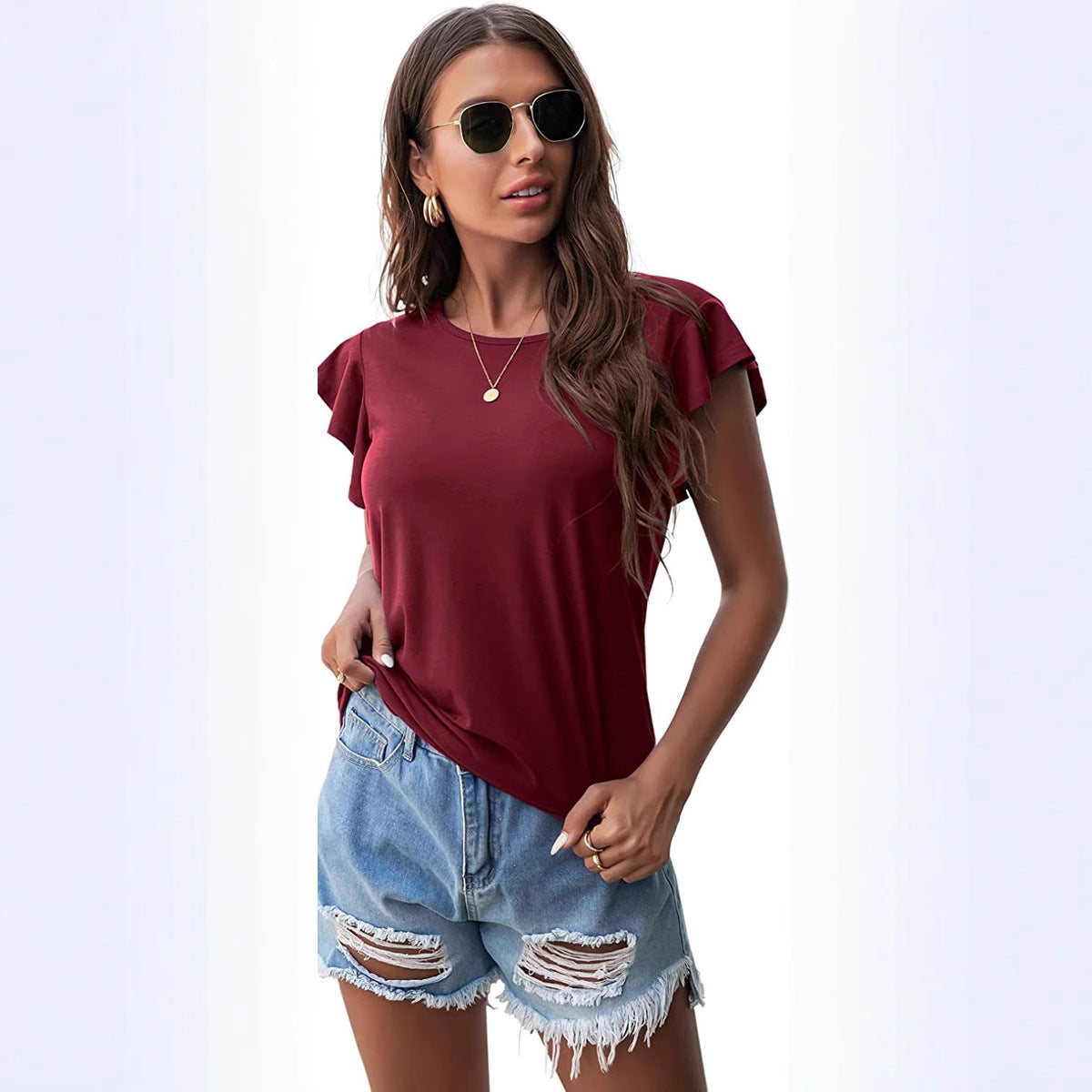 Maja – T-shirt med subtila ärmdetaljer