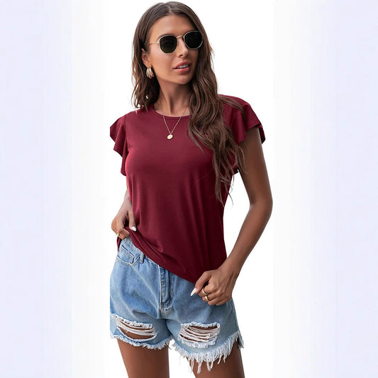 Maja – T-shirt med subtila ärmdetaljer