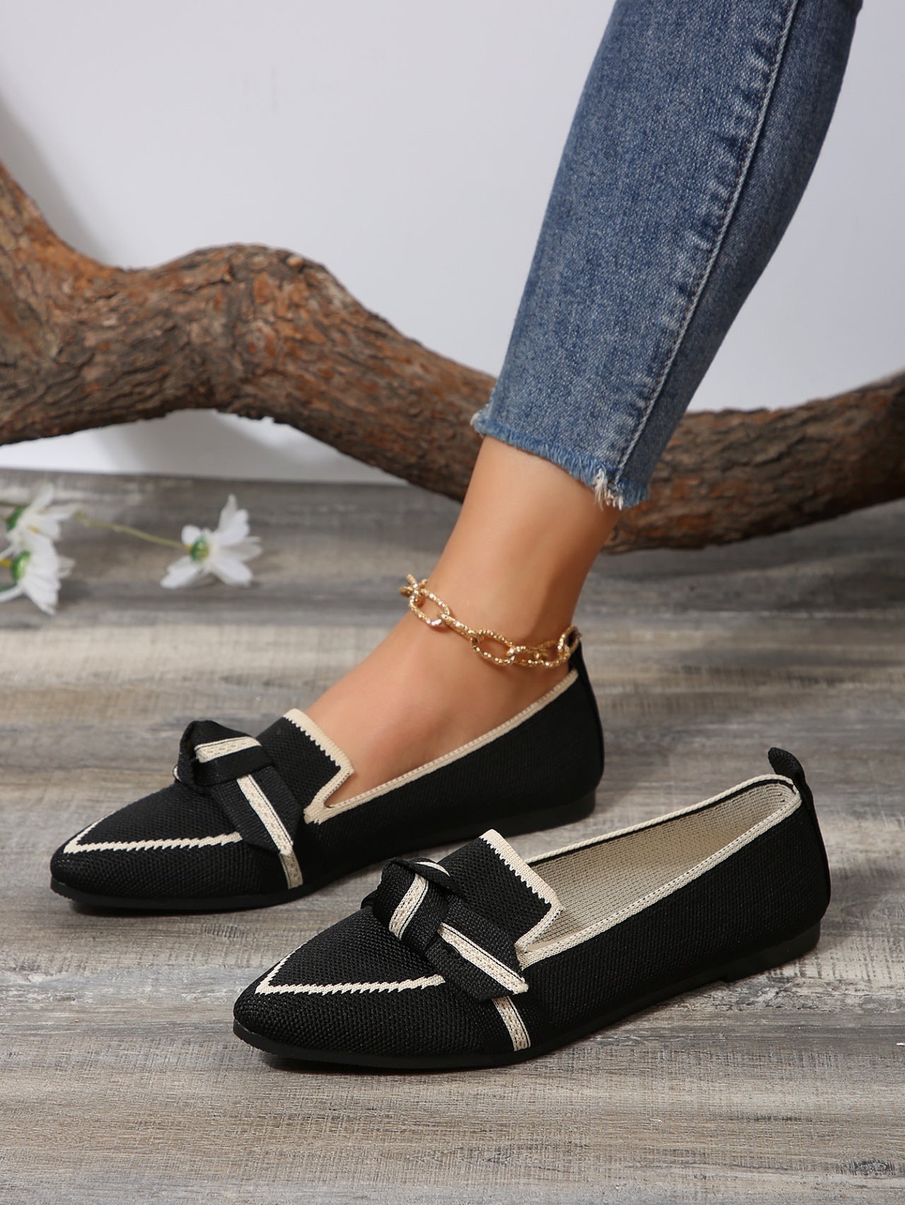 Viona – loafers med knutdetalj