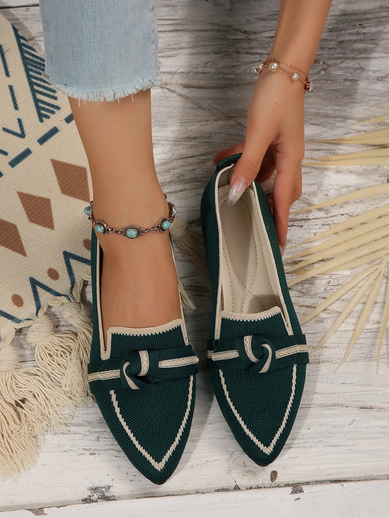 Viona – loafers med knutdetalj