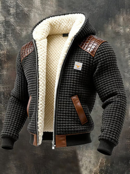 Ruben - Men's Quilted Jacket with Teddy Lining