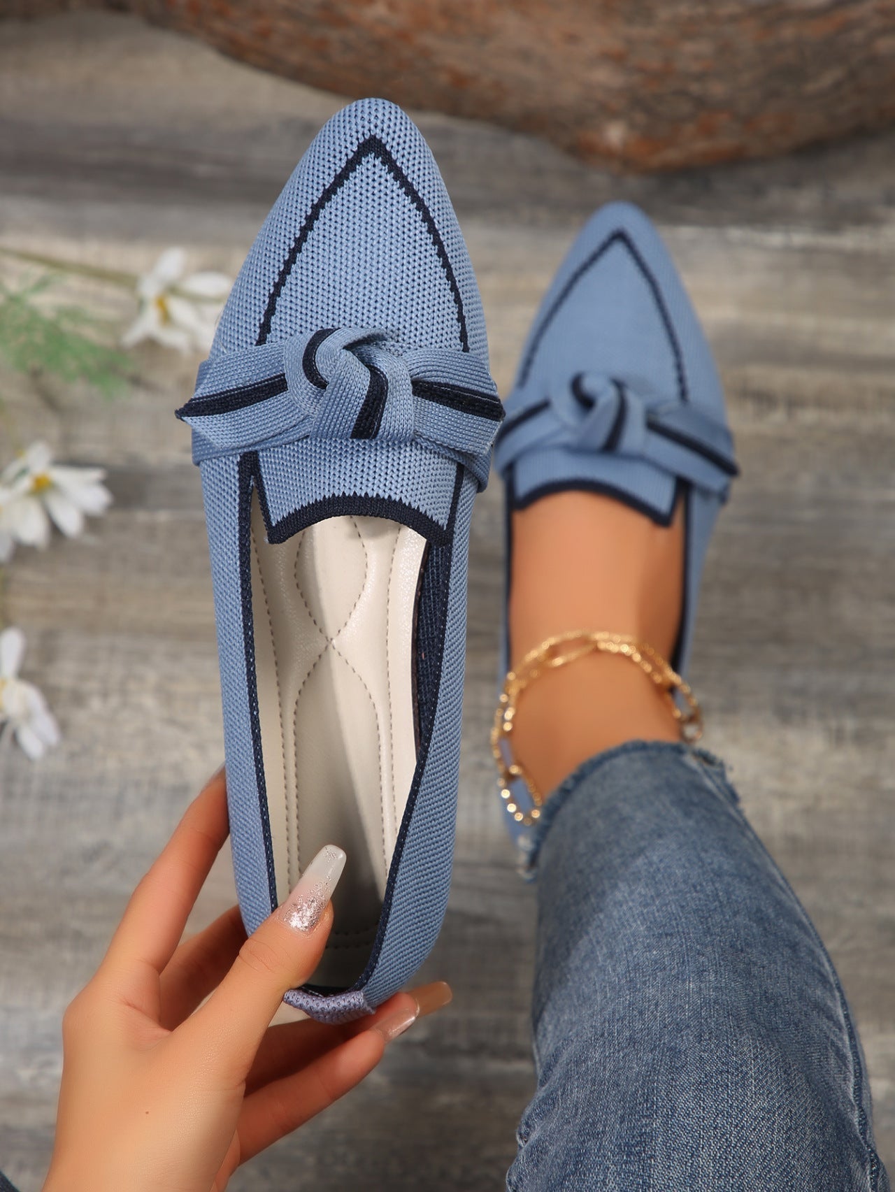 Viona – loafers med knutdetalj