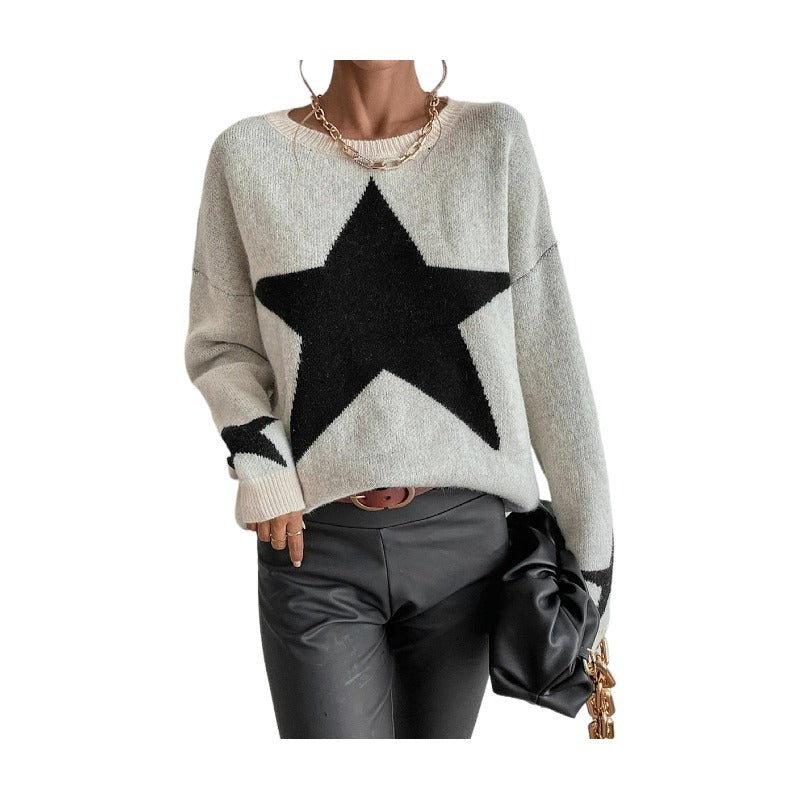 Freja - Knitted Sweater with Statement Detail