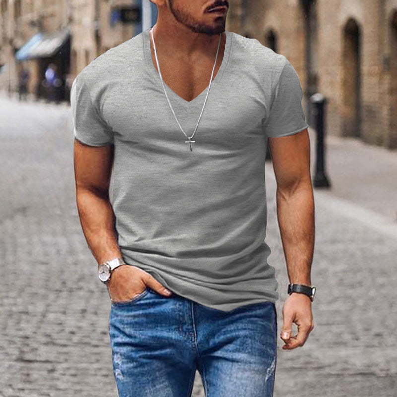 Arvid – Black V-Neck T-Shirt for Everyday Comfort