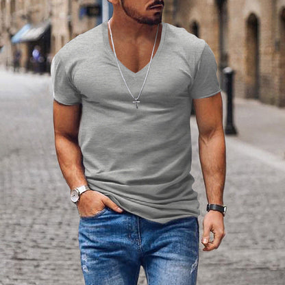 Arvid – Black V-Neck T-Shirt for Everyday Comfort