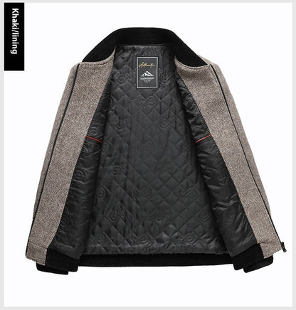Jarik - Men's Jacket with Herringbone Texture