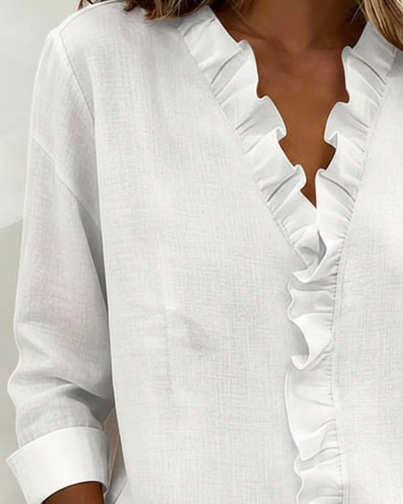 Velisse – Romantic Blouse with Elegant Ruffles | 1+1 FREE today