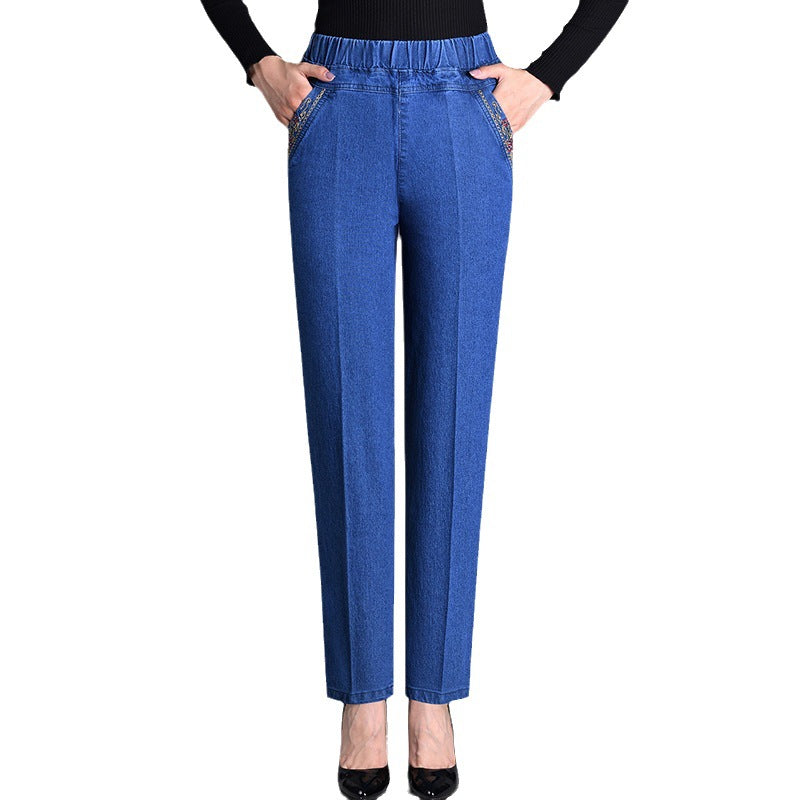Hilda – Bekväma denimbyxor med elastisk midja