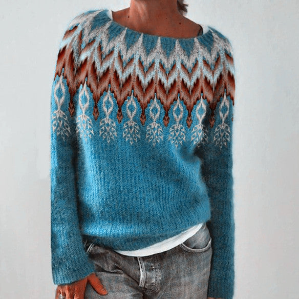 Ulani – Stickad tröja med grafiskt mönster