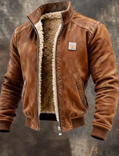 Ruben - Men's Quilted Jacket with Teddy Lining