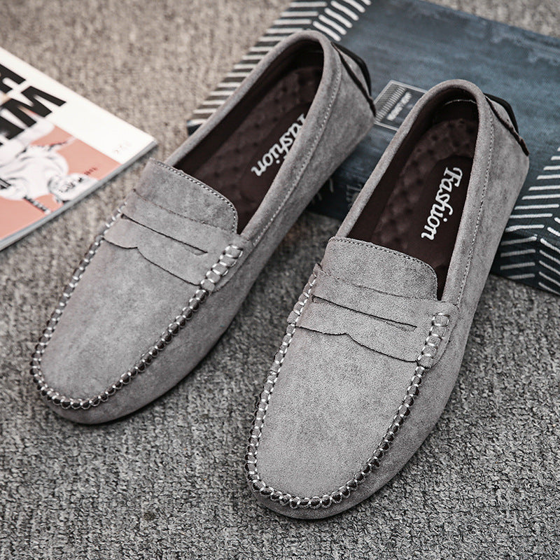Summer New Cross-border Suede Handmade Loafers Men