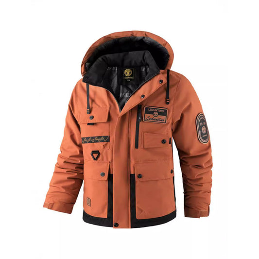 Stellan - Men's Hooded Lined Jacket with Utility Details