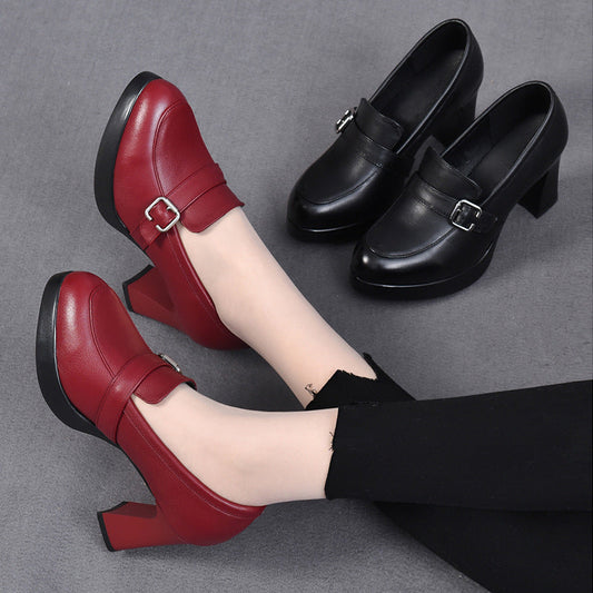 Kenza – Leather Pumps with Comfortable Heel