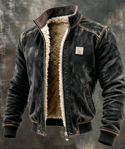 Ruben - Men's Quilted Jacket with Teddy Lining