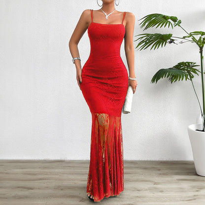 Linn - long lace dress