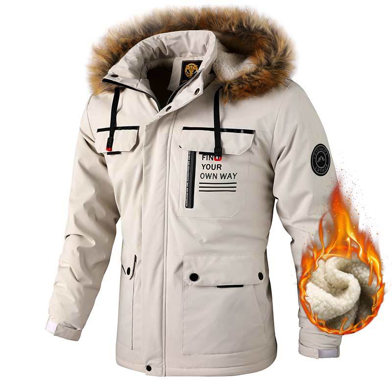 Vit pälskrage / 4XL
