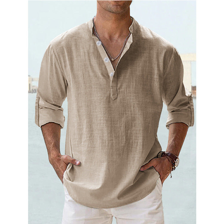 Einar – Airy men's shirt with stand-up collar