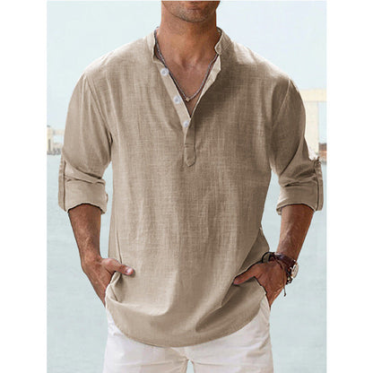 Einar – Airy men's shirt with stand-up collar