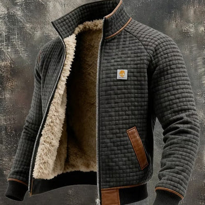 Ruben - Men's Quilted Jacket with Teddy Lining