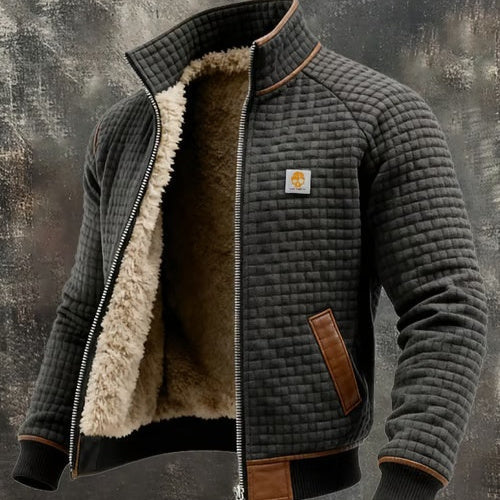 Ruben - Men's Quilted Jacket with Teddy Lining