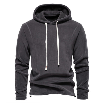 Nils - Sand-coloured half-zip sweater with subtle comfort
