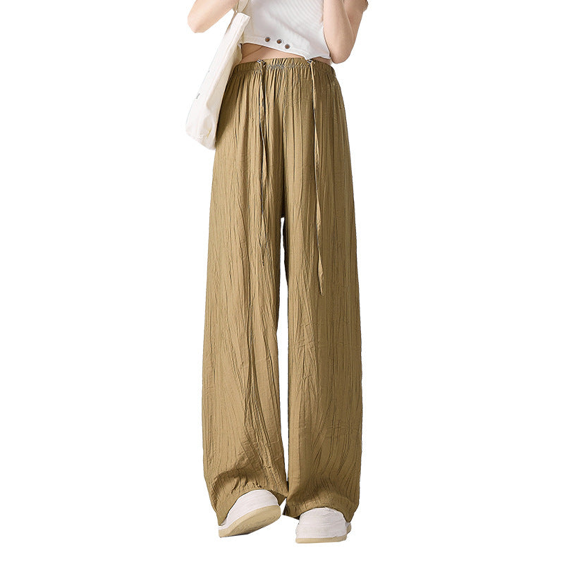 Maternity Pants Summer Drawstring Leisure Straight-leg Trousers