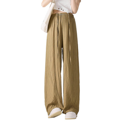 Maternity Pants Summer Drawstring Leisure Straight-leg Trousers