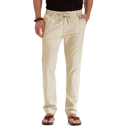Pavelin - Black linen comfort trousers