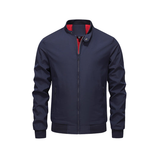 Lars - Light navy blue bomber jacket for spring
