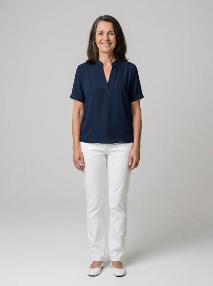 Novellea – Elegant blouse with stylish V-neck