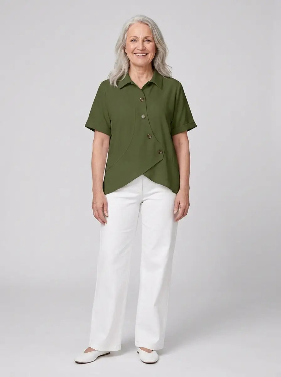 Ylvi - Blouse with asymmetrical design and elegant feel