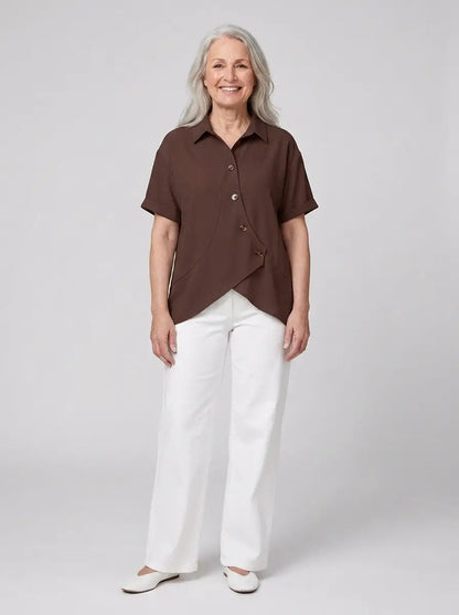 Ylvi - Blouse with asymmetrical design and elegant feel
