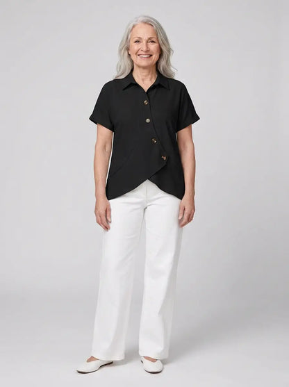 Ylvi - Blouse with asymmetrical design and elegant feel