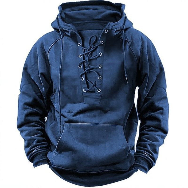 Falk – Löst sittande hoodie med snörning