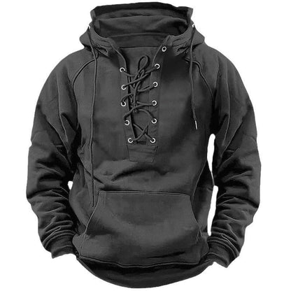 Falk – Löst sittande hoodie med snörning