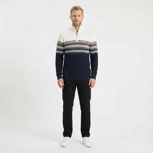 Alrik - Men's Knitted Half-Zip Sweater