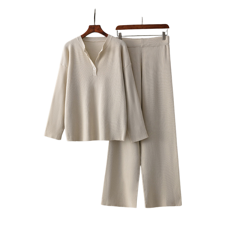 Mila - Comfortable Ribbed Set for a Relaxed Style